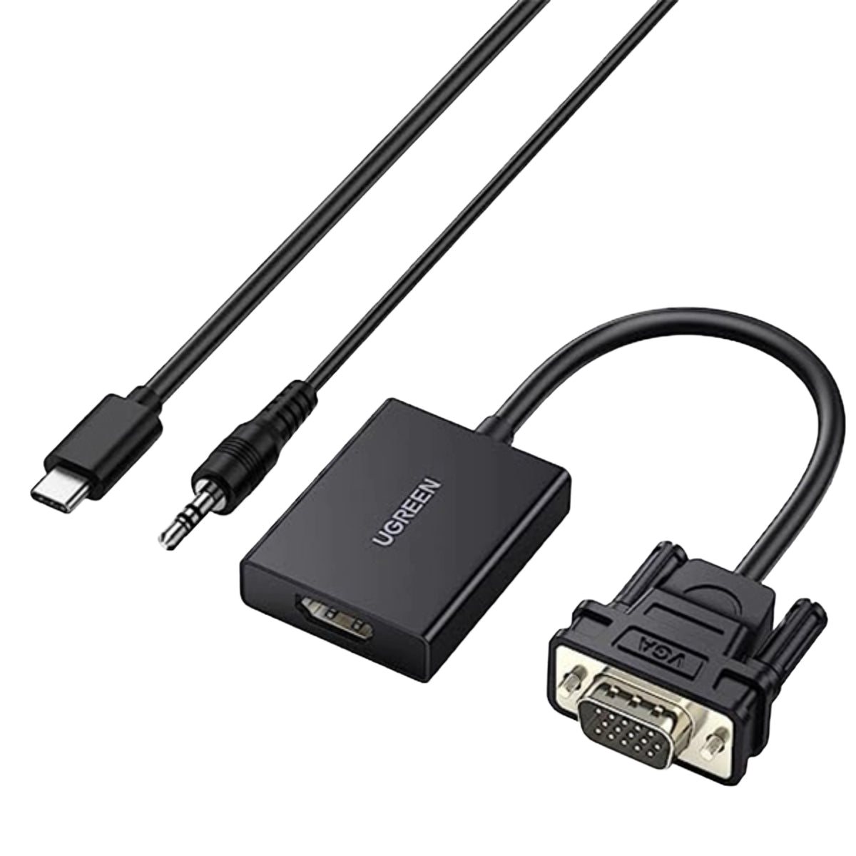 UGREEN VGA to HDMI Converter | Male to Female | 1080P Full HD β Black