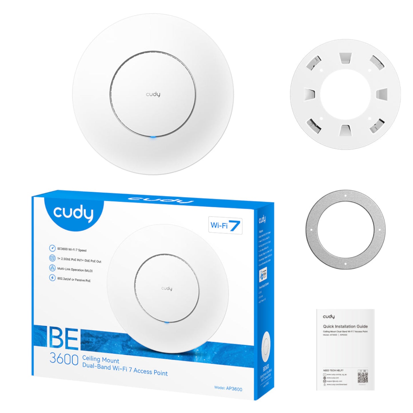 Cudy BE3600 2.5G Dual Band WiFi7 Ceiling Access Point - Stellar Technologies
