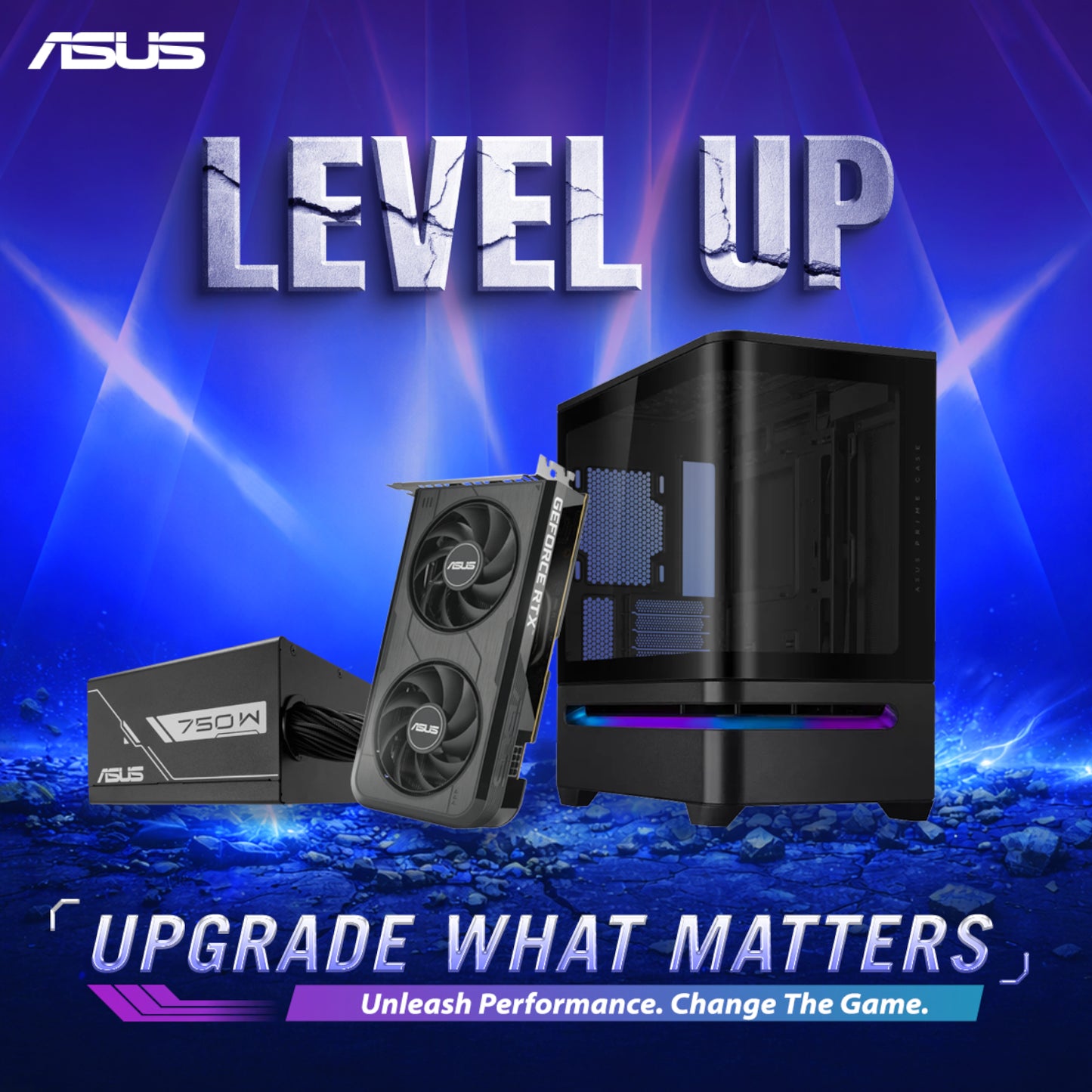 Asus UWM 1 Gaming Chassis/Graphics Card/Power Supply Combo (AP202 ARGB | RTX 5050 | PRIME 750W) - Stellar Technologies