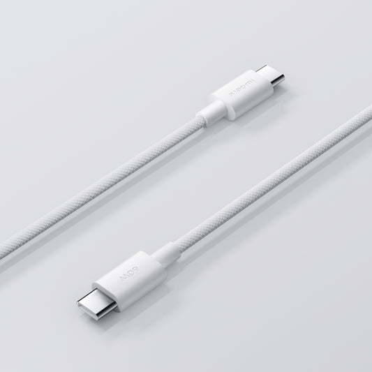 Xiaomi 3A Braided USB Type-C to USB Type-C Cable 1M - White - Stellar Technologies
