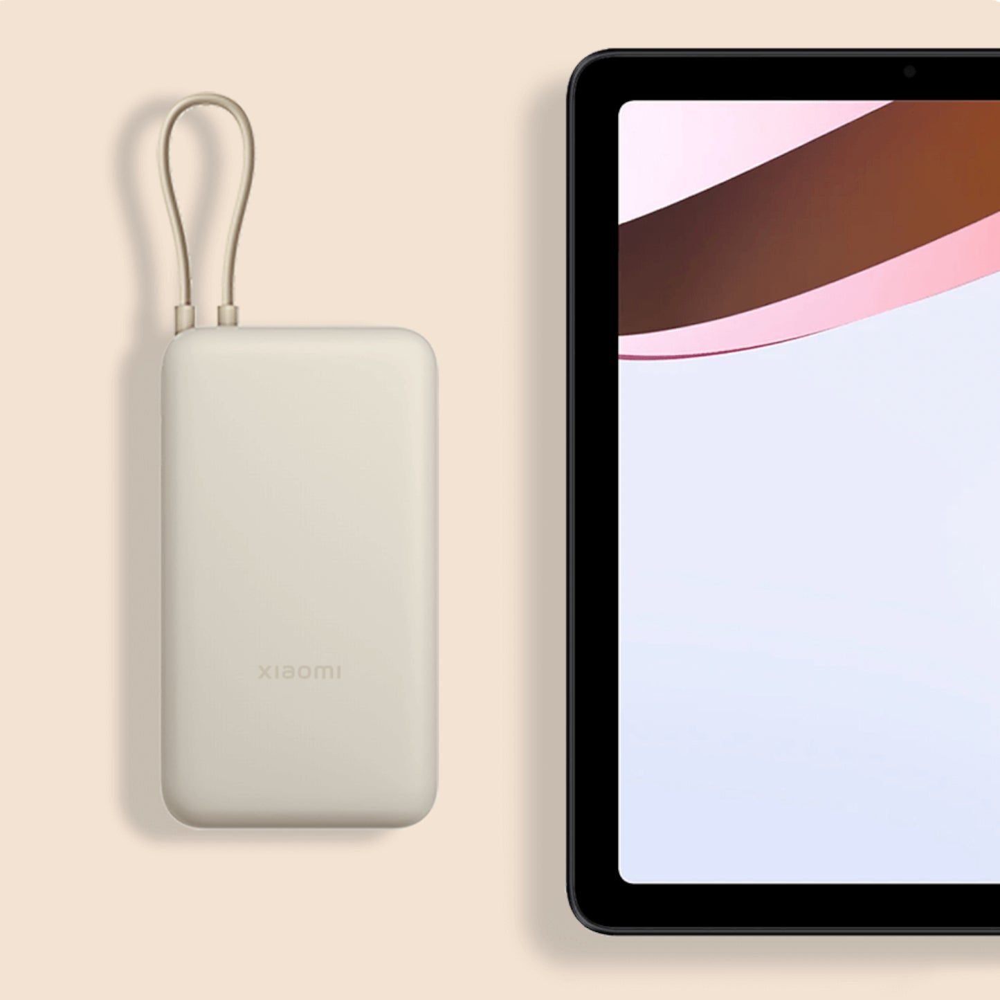 Xiaomi 33W Power Bank 20000mAh (Integrated Cable) - Tan - Stellar Technologies