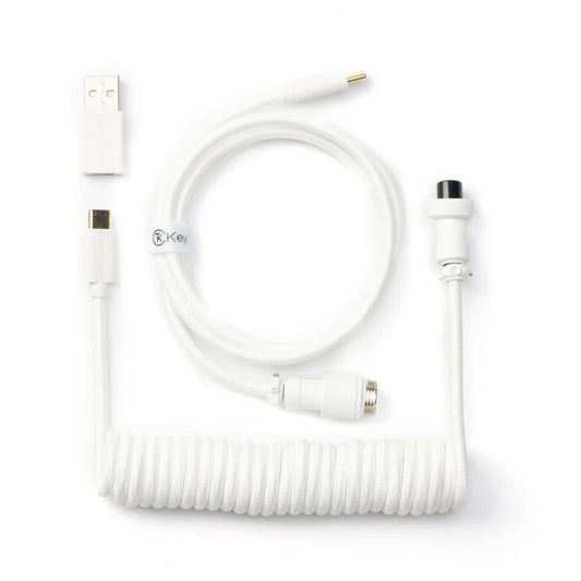 Keychron Coiled Aviator White Cable - Stellar Technologies