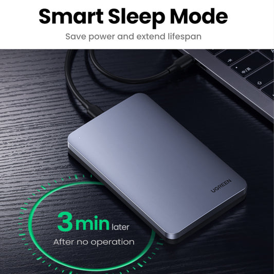 UGREEN CM300 2.5 inch USB Type-C Hard Drive Enclosure - Silver - Stellar Technologies