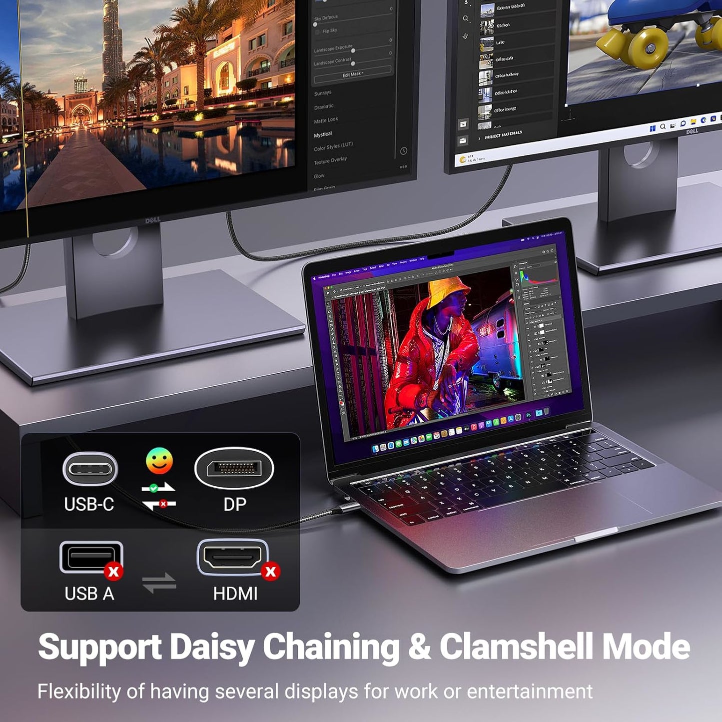 UGREEN USB Type-C to DisplayPort 1.4 Cable 2m - Stellar Technologies