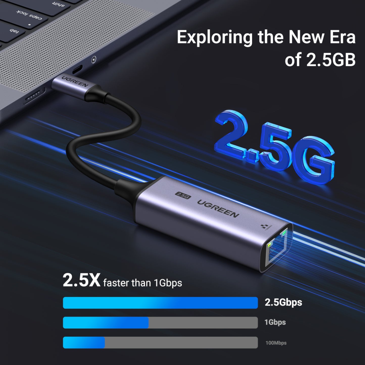 UGREEN USB3.0 C to 2.5Gbit Ethernet Adapter - Stellar Technologies