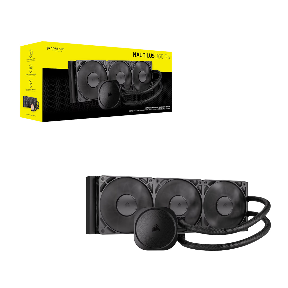 Corsair NAUTILUS 360 RS Liquid CPU Cooler - Black - Stellar Technologies