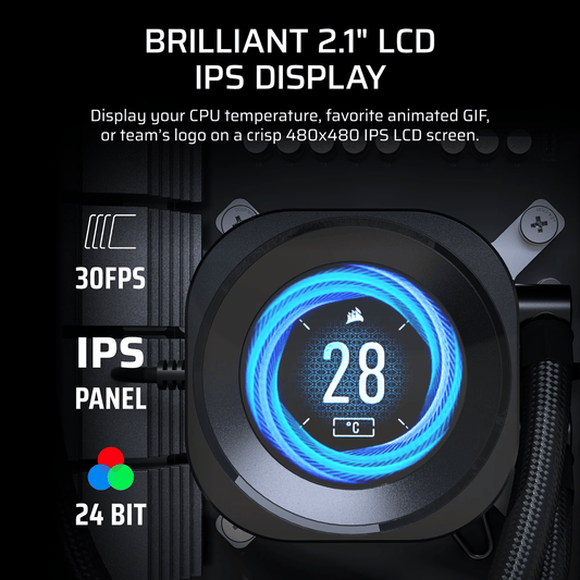 Corsair NAUTILUS 360 RS LCD Liquid CPU Cooler - Black - Stellar Technologies