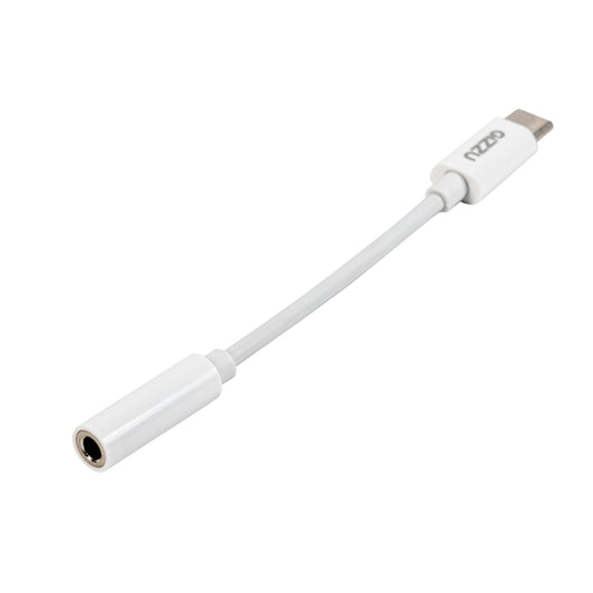 Gizzu USB Type-C to 3.5mm AUX Audio Adapter - White - Stellar Technologies