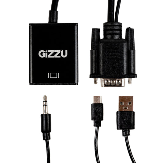 Gizzu 1080P VGA to HDMI Adapter with Audio - Stellar Technologies