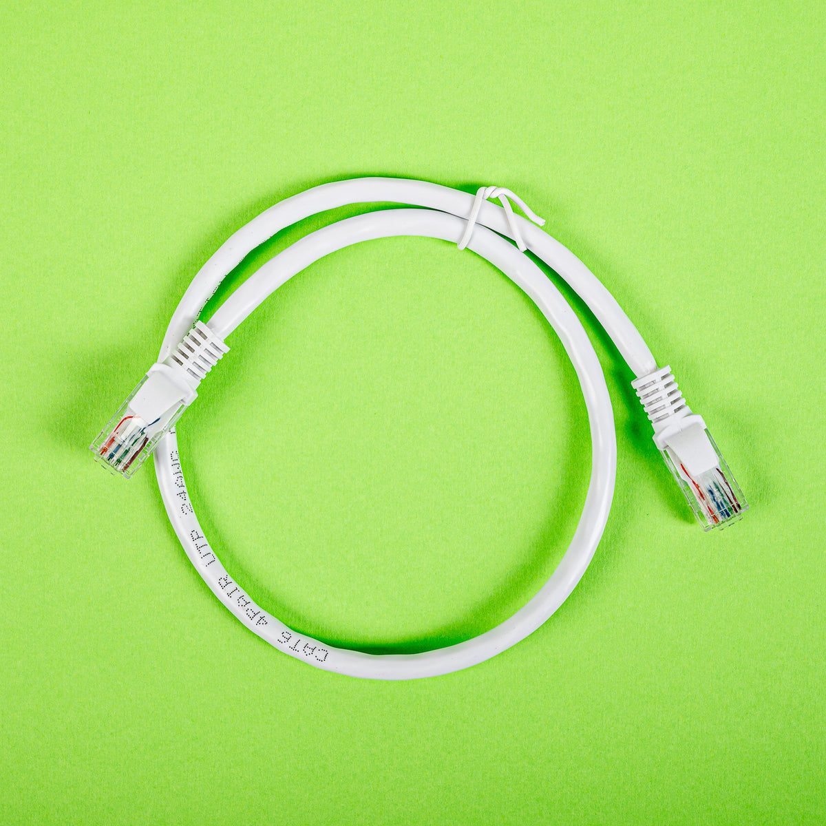 Gizzu Cat6 UTP Fly Lead Ethernet Network Cable 50cm - White - Stellar Technologies