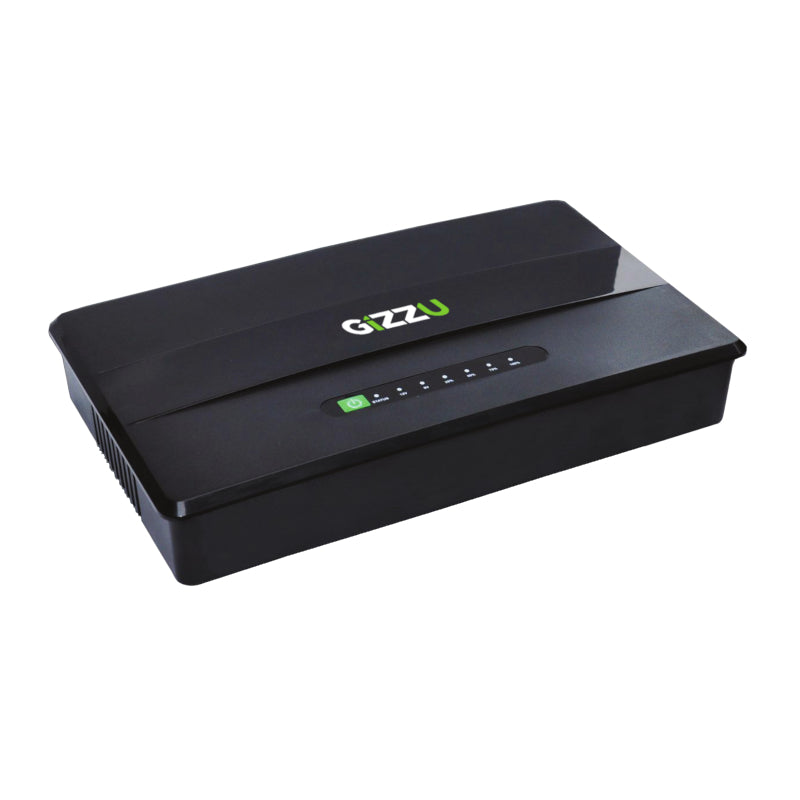 GIZZU 30W 38Wh 10400mAh Mini DC UPS - Black - Stellar Technologies
