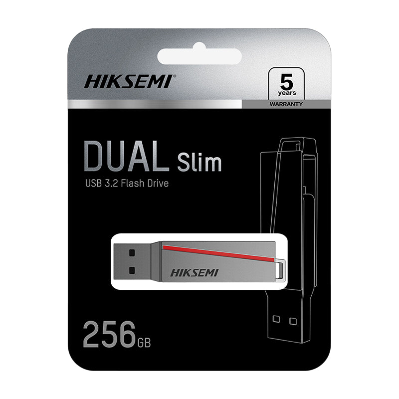HIKSEMI Dual Slim 256GB USB3.2 Flash Drive - Stellar Technologies