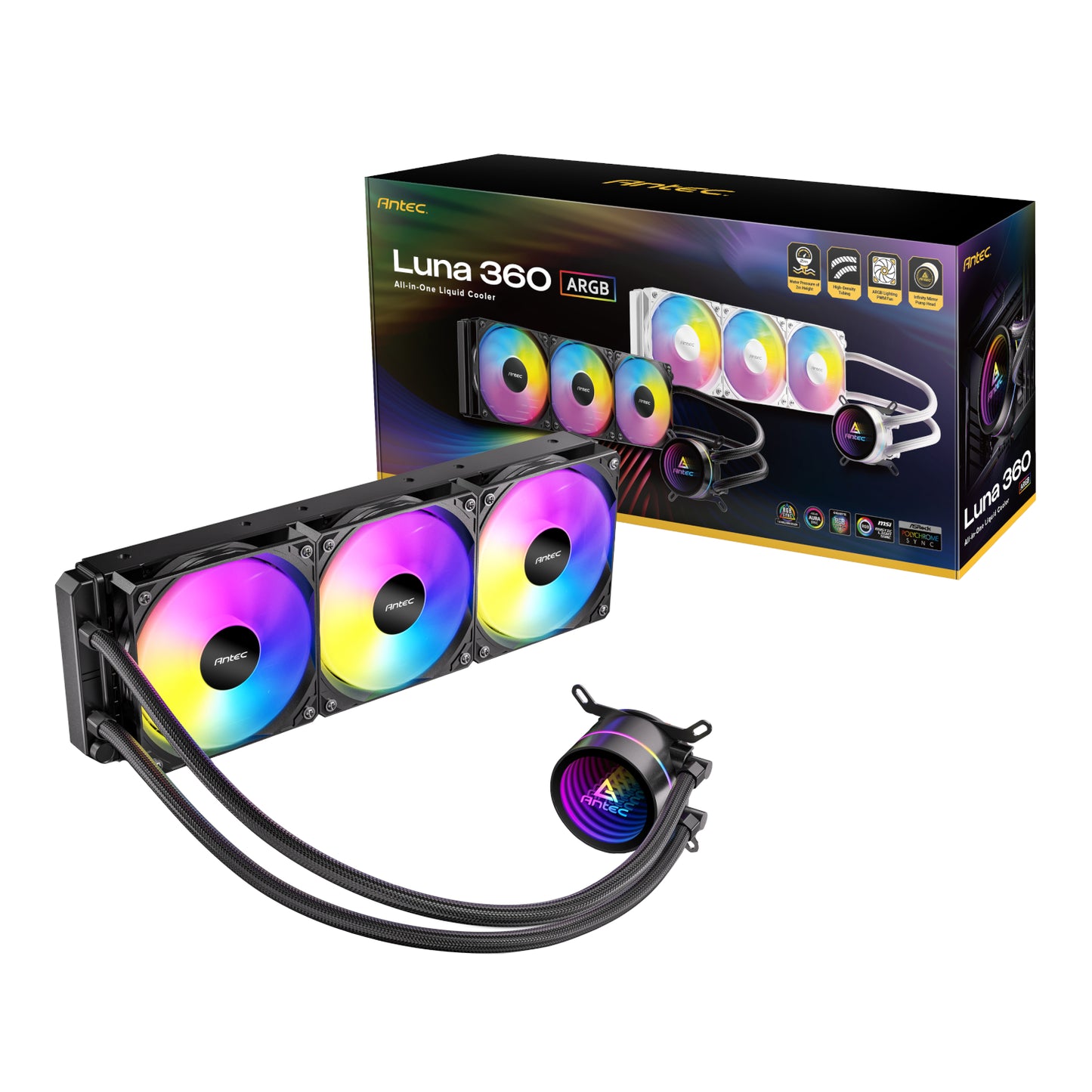 Antec Luna 360 ARGB CPU Liquid Cooler - Black - Stellar Technologies