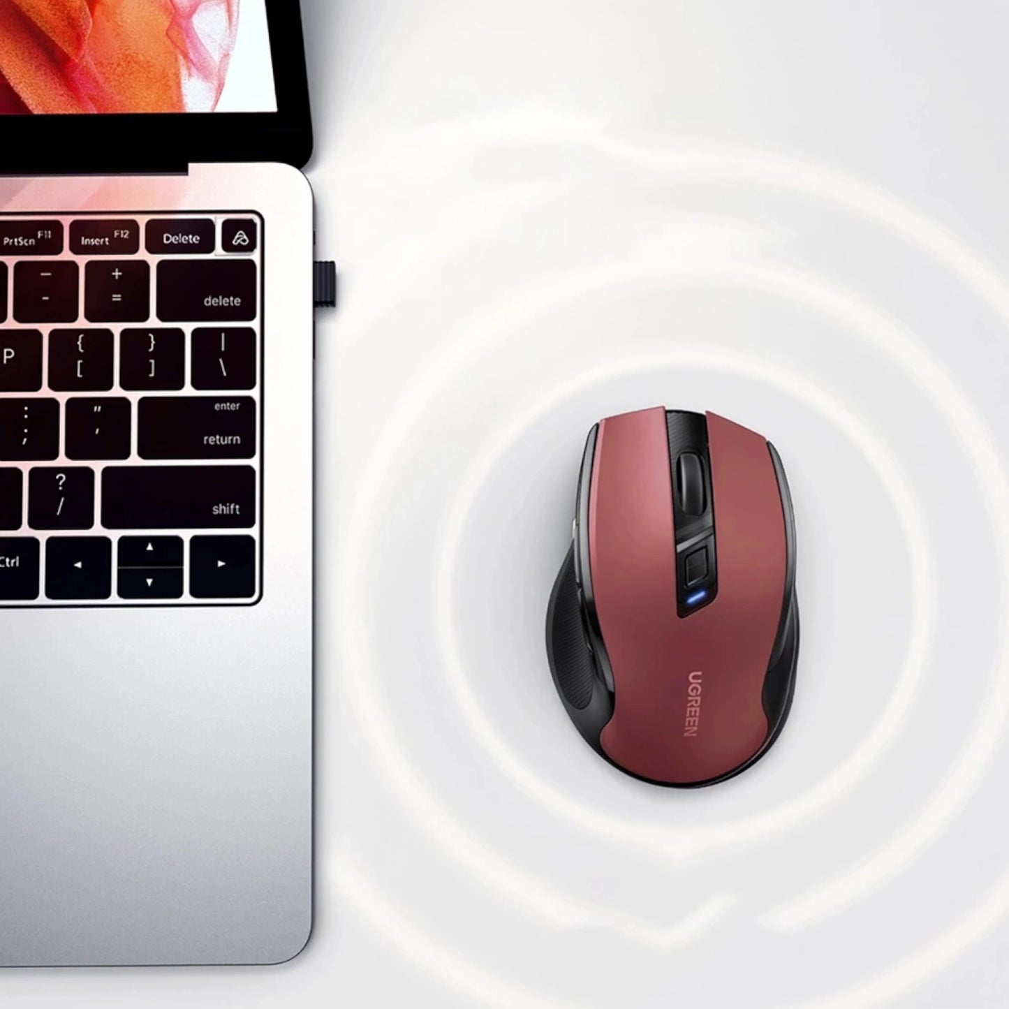 UGREEN MU006 2.4GHz Wireless Optical Mouse - Red - Stellar Technologies