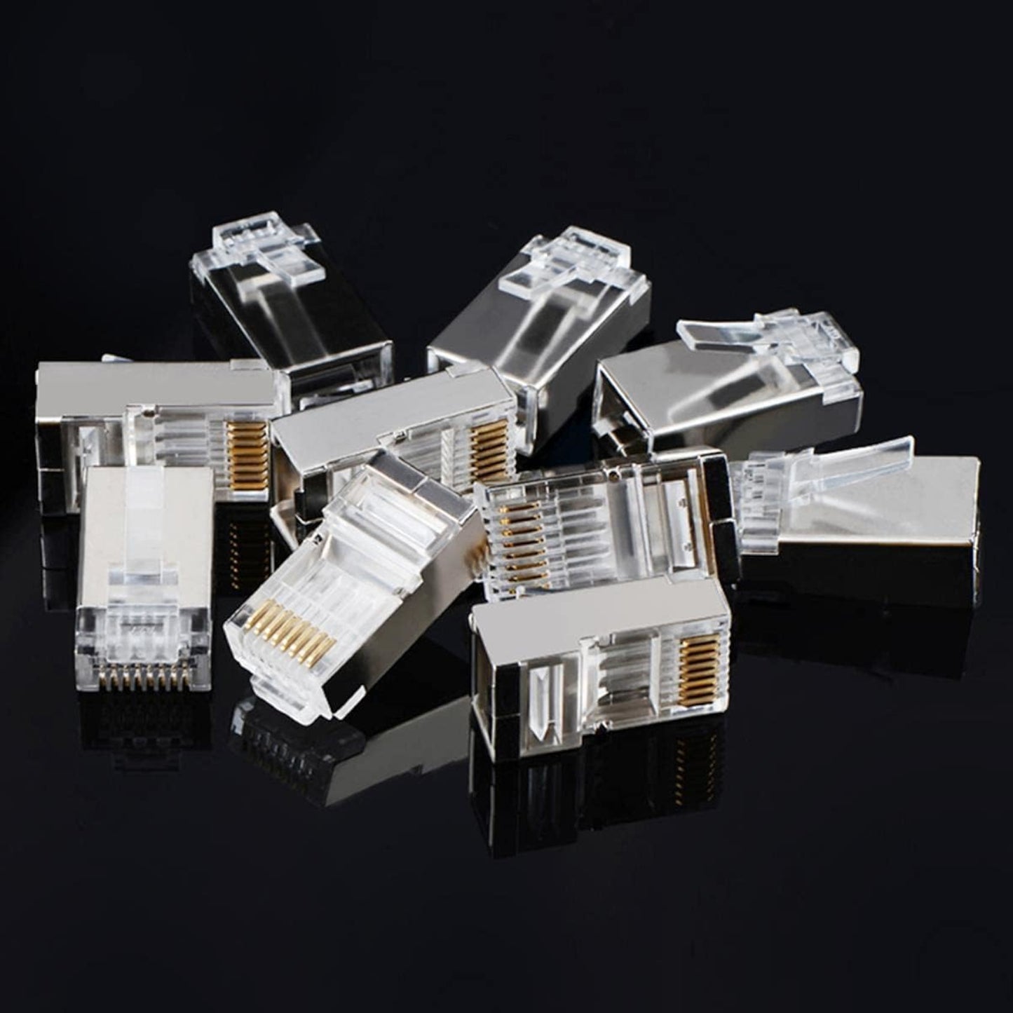 UGREEN NW111 RJ45 Cat6 Ethernet Network Head 100 Pack - Silver/Transparent - Stellar Technologies