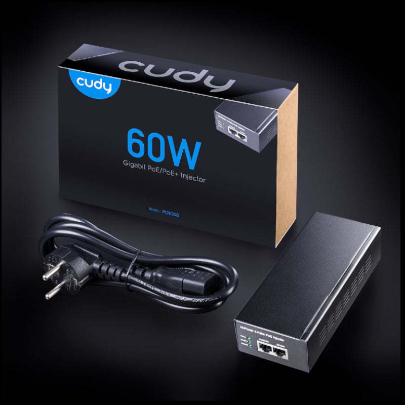Cudy 60W Gigabit PoE+ Injector - Stellar Technologies