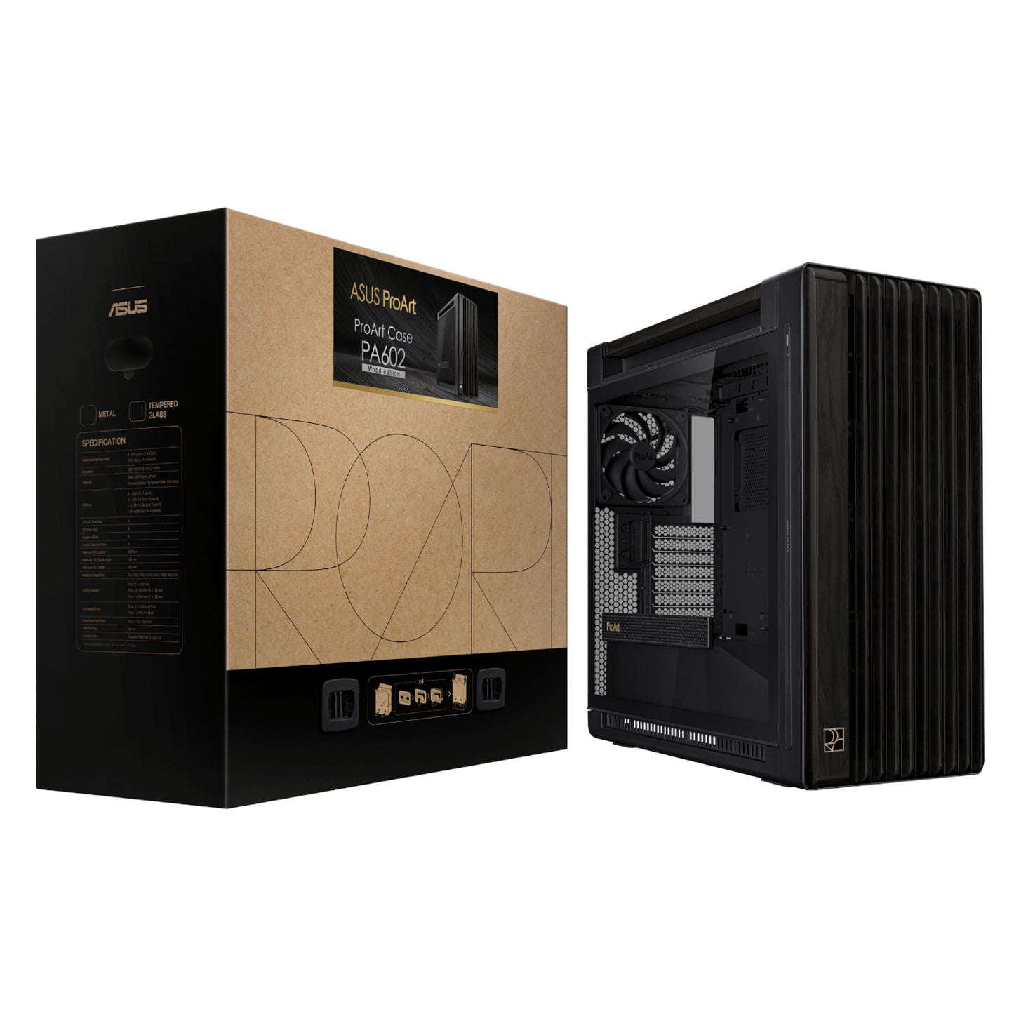 Asus ProArt PA602 Wood Edition Mid Tower ATX Chassis - Black - Stellar Technologies