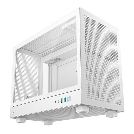 DeepCool CH160 PLUS Micro-ATX Chassis - White - Stellar Technologies