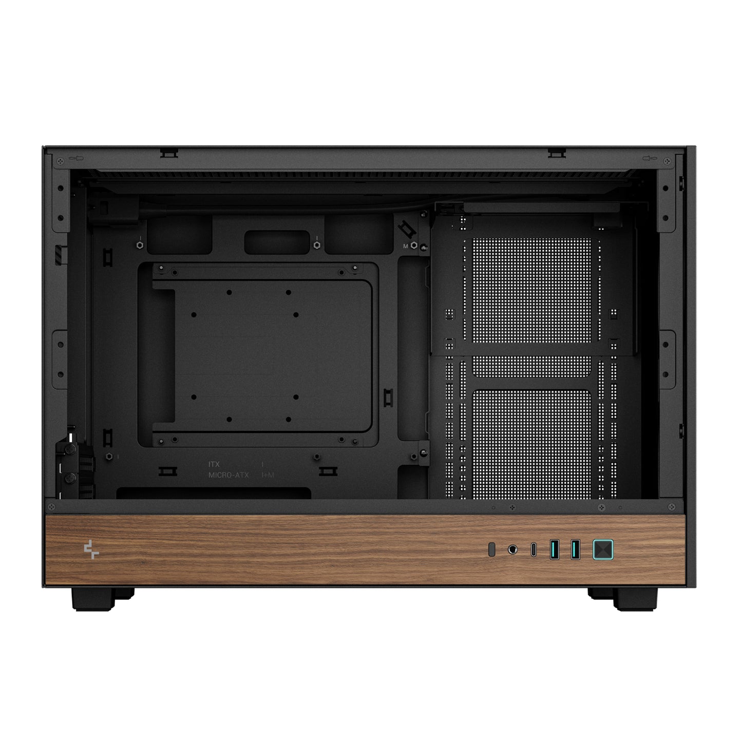 DeepCool CH260 Wood mATX Gaming Chassis - Black - Stellar Technologies