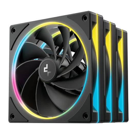 DeepCool FL12R SE 3-in-1 ARGB 120mm PWM 3 Fan Pack - Black - Stellar Technologies