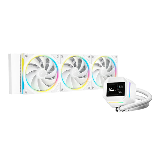 DeepCool LM360 ARGB 360mm AIO CPU Liquid Cooler - White - Stellar Technologies