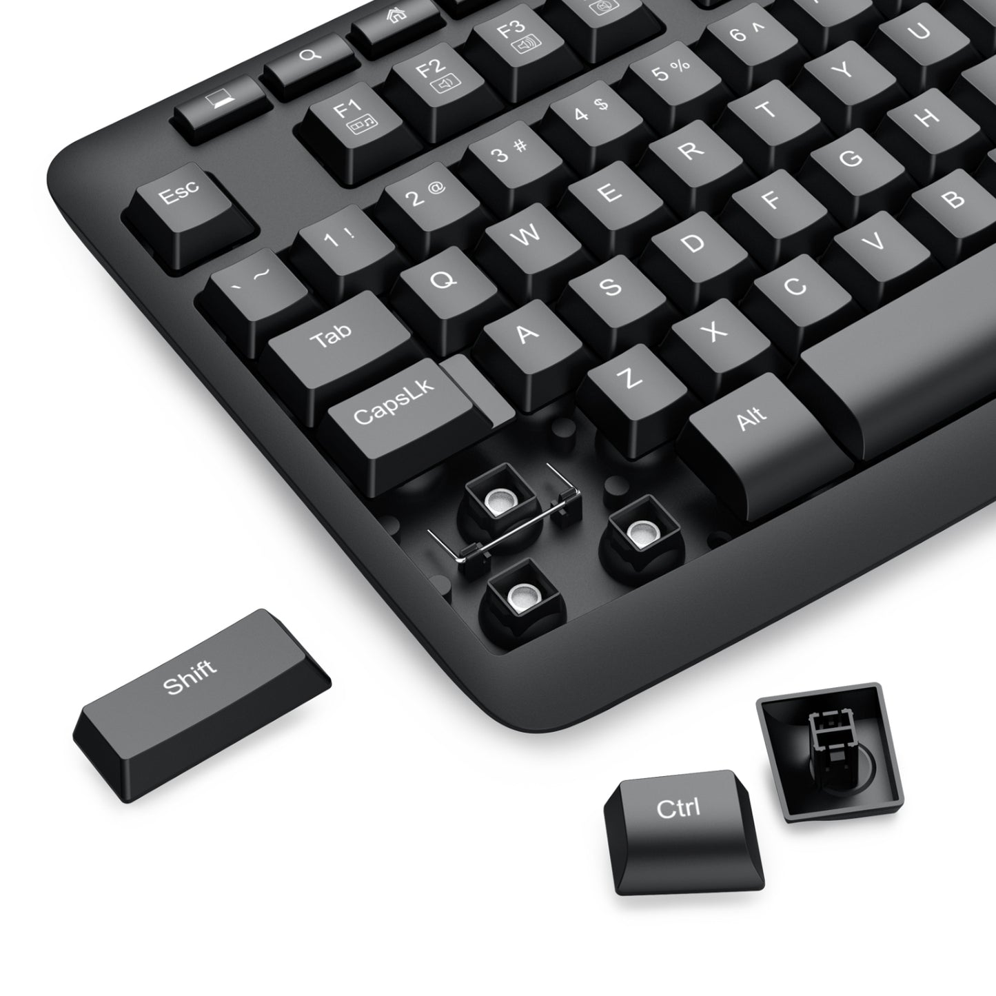 Redragon BK-7367 Full-size Ergonomic Wireless Membrane Office Keyboard - Black - Stellar Technologies