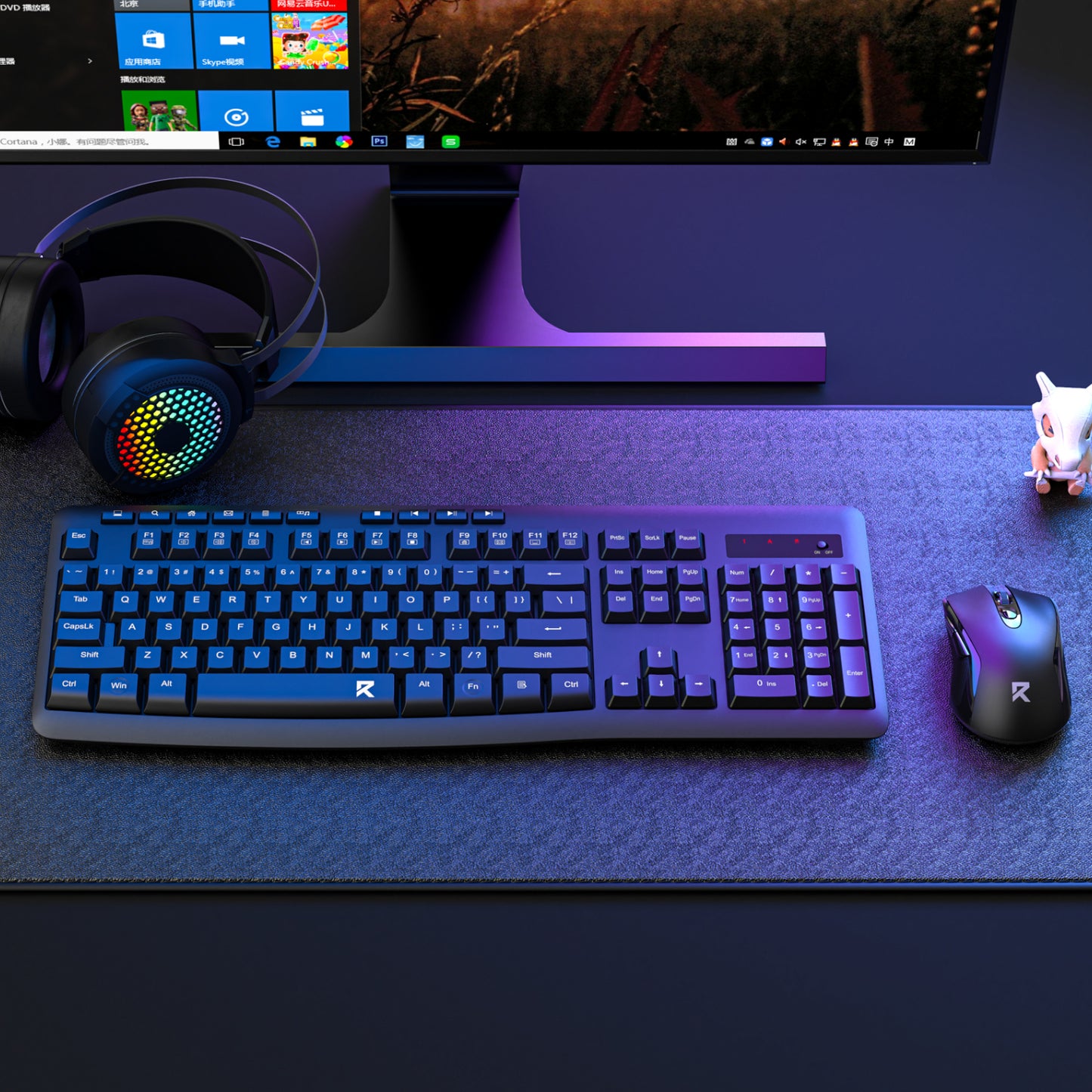Redragon BS-7367-A Wireless Keyboard and Mouse Combo - Black - Stellar Technologies