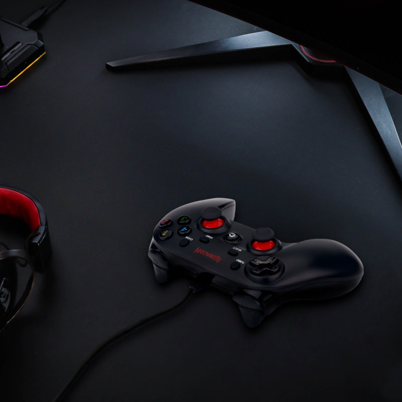 REDRAGON SATURN Wired X/D-input(Digital/Analog) PC Controller Black - Stellar Technologies