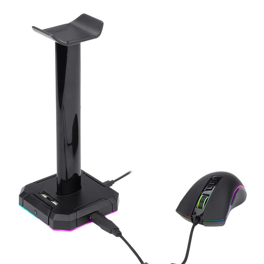 Redragon HA300 Scepter Pro RGB Headset Stand with USB Hub (4 x USB 2.0, RGB Lighting) - Stellar Technologies
