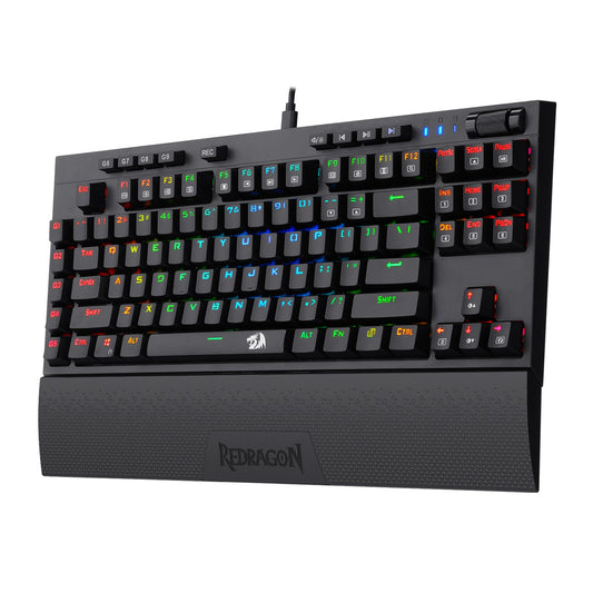 Redragon K588 RGB Pro BROADSWORD TKL Mechanical Wired Gaming Keyboard - Black - Stellar Technologies