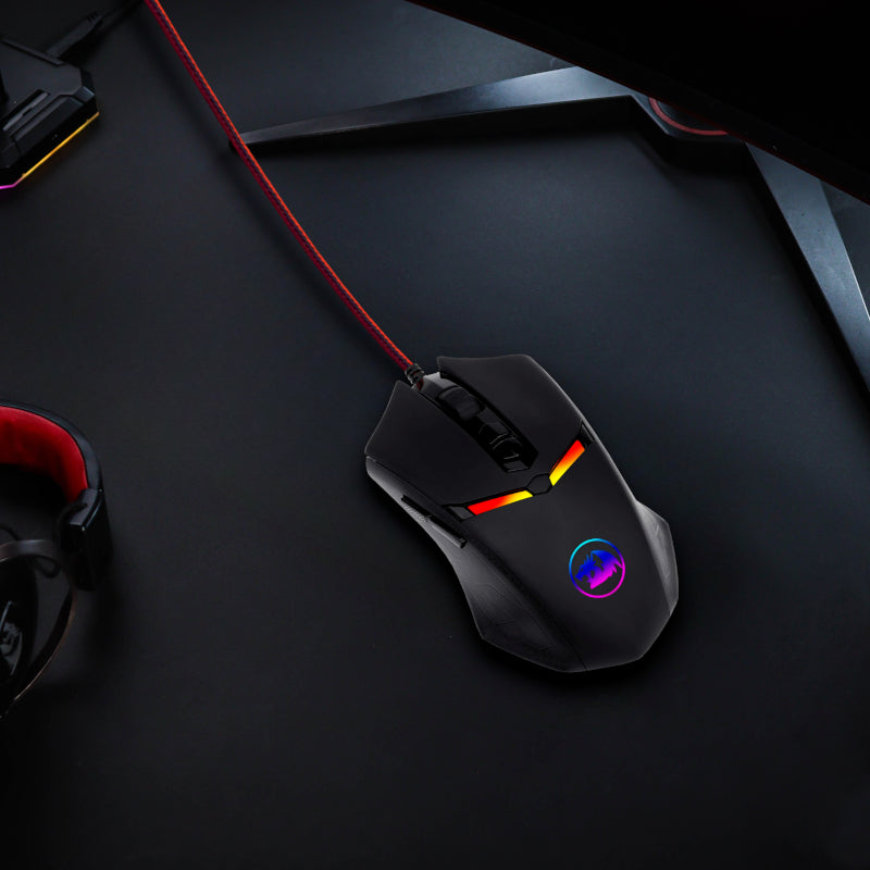 REDRAGON NEMEANLION 2 7200DPI Gaming Mouse - Black - Stellar Technologies