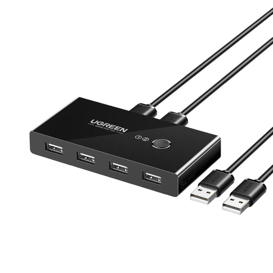 UGREEN USB 2.0 4-Port Switch Box, with 1.5m USB Cables - Stellar Technologies