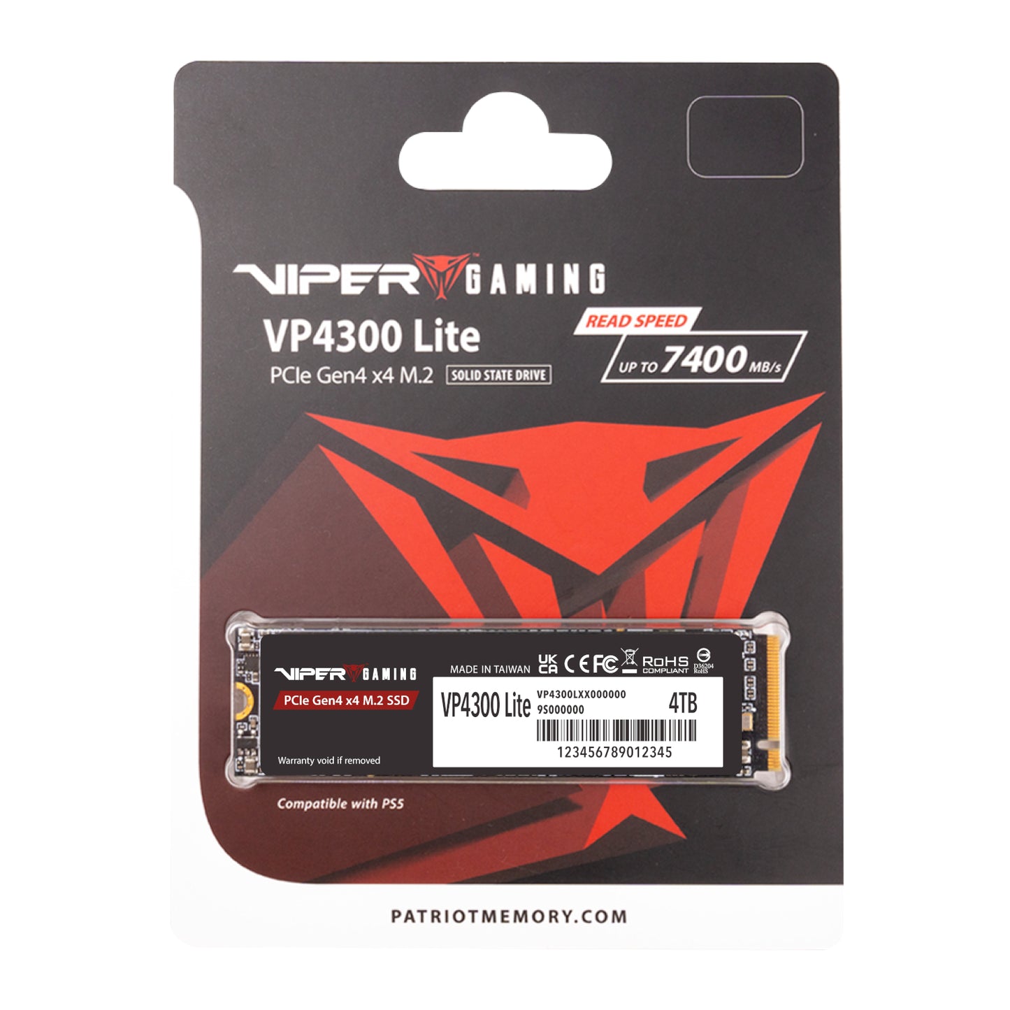 Patriot VP4300 Lite 4TB M.2 PCIe Gen 4 x4 NVMe SSD - Stellar Technologies