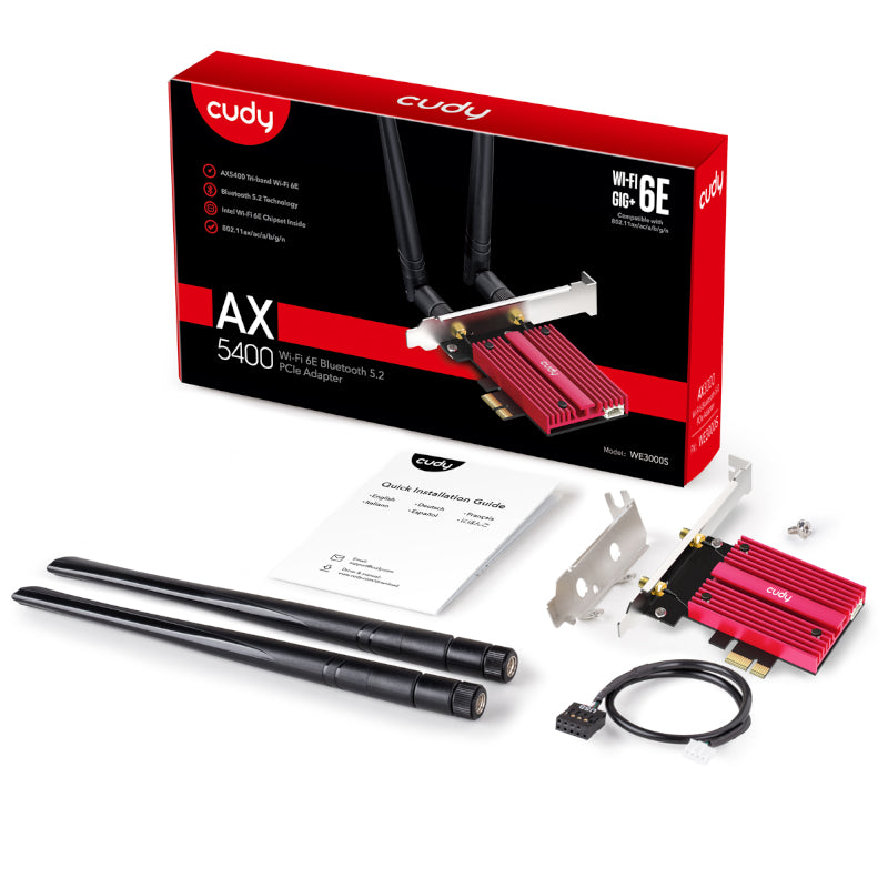 Cudy AX5400 WiFi 6E PCI Express Adapter - Stellar Technologies