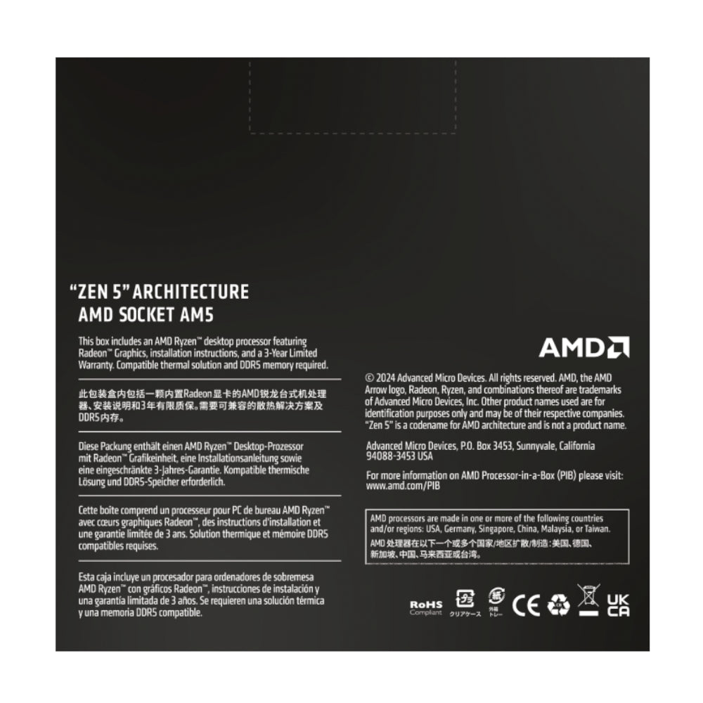 AMD RYZEN 5 9600X 6-Core 3.9GHz AM5 CPU - Stellar Technologies