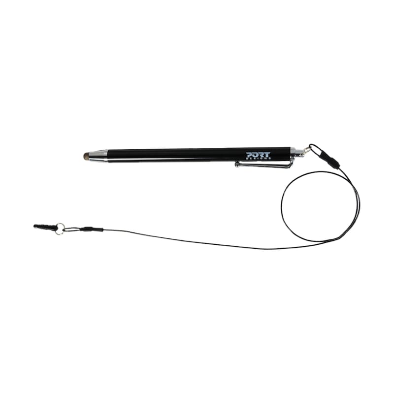 Port Designs Metallic Tip Stylus with 40cm Cable - Black - Stellar Technologies