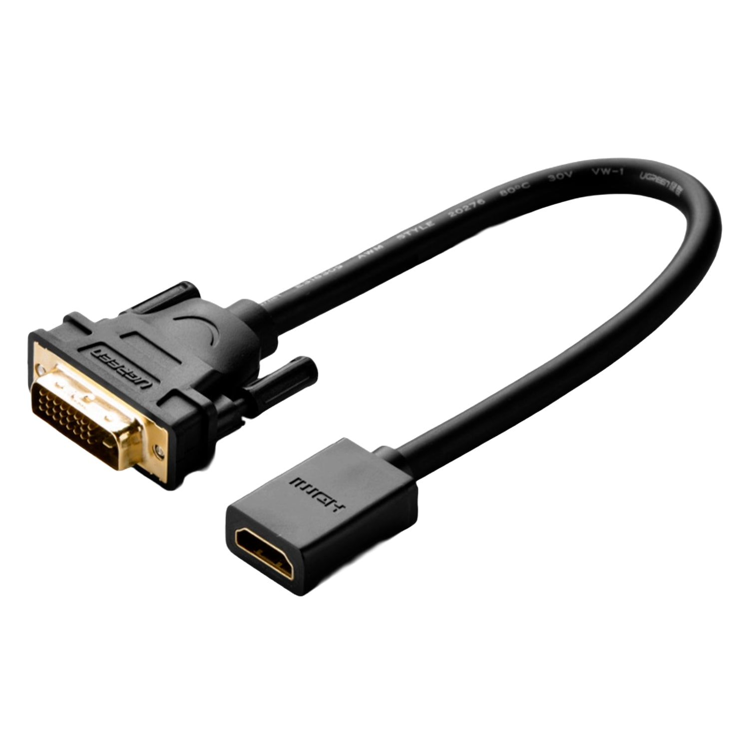 UGREEN DVI to HDMI Cable Adapter 15cm - Stellar Technologies