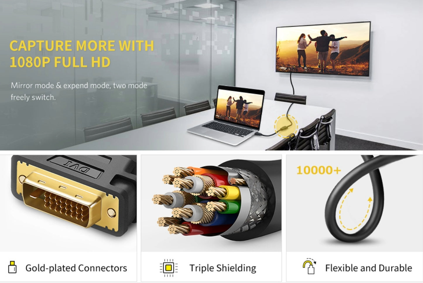 UGREEN DVI to HDMI Cable Adapter 15cm - Stellar Technologies