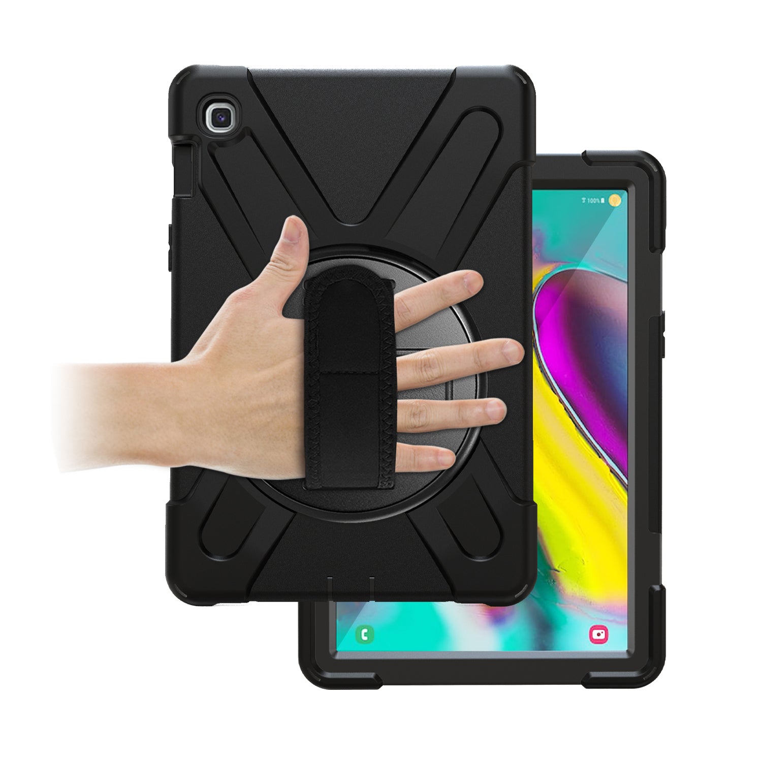 Port Designs Pro Shock 360 Rugged Protective and Rotative Folio for Samsung Galaxy Tab A9+ - Black - Stellar Technologies
