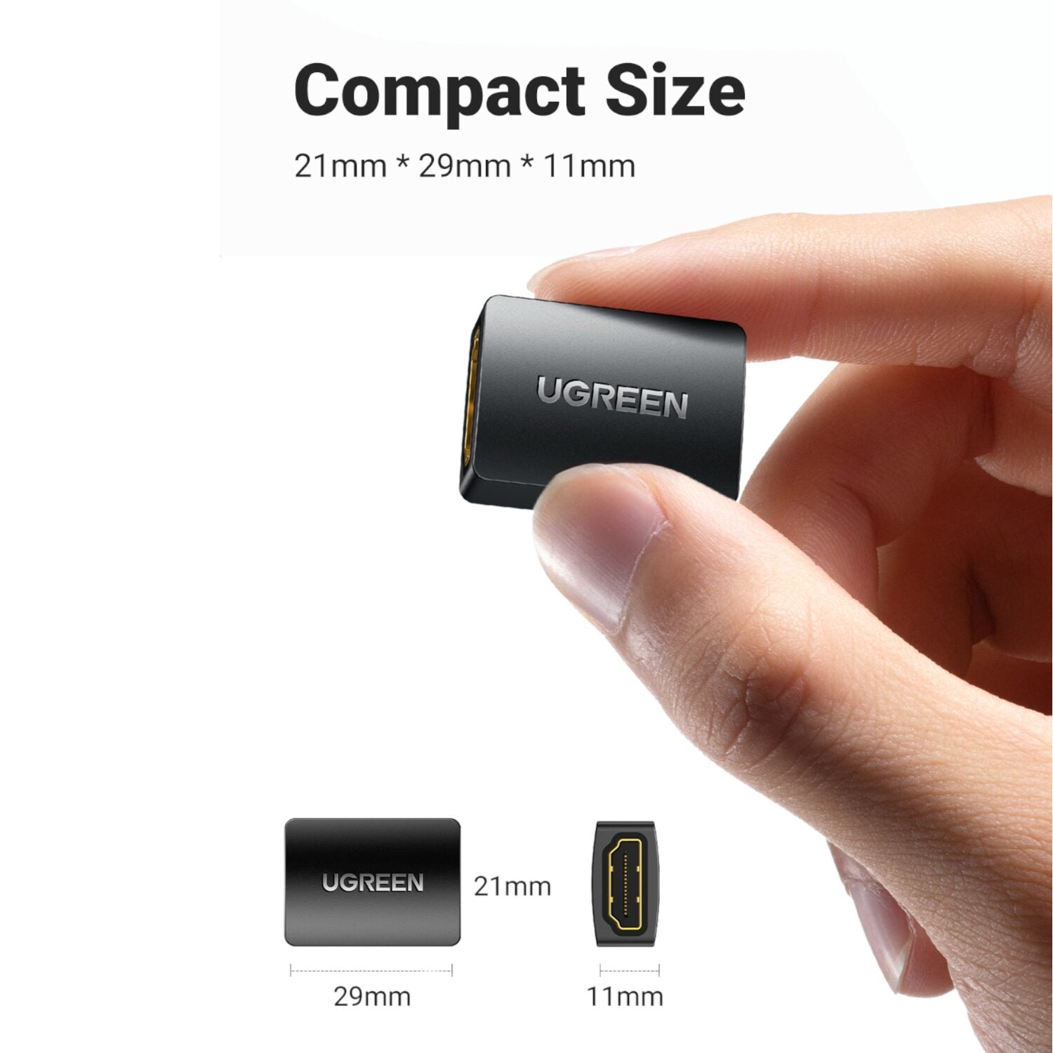 UGREEN 20107-20107 HDMI Female to Female Adapter - Black - Stellar Technologies