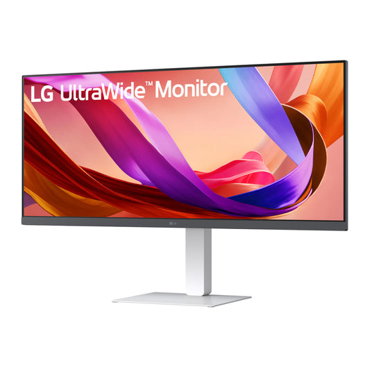 LG UltraWide 34" FHD IPS White Monitor 100Hz USB-C incl Speaker - Stellar Technologies