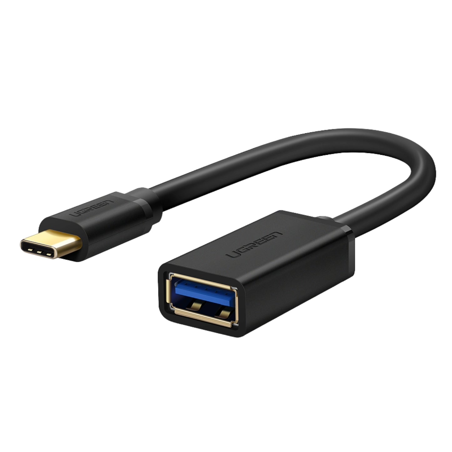UGREEN Type-C to USB-A Adapter (Male to Female, 15cm)- Black - Stellar Technologies