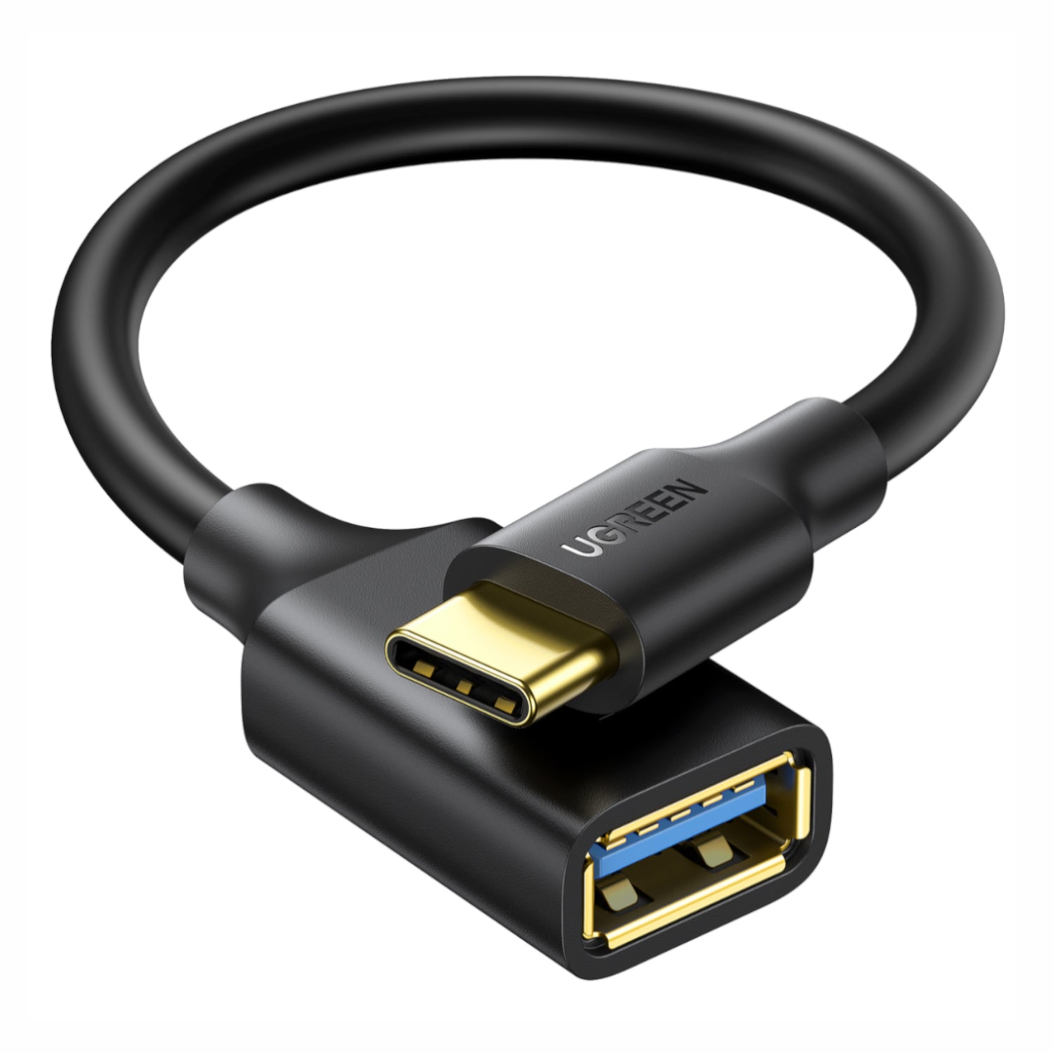 UGREEN Type-C to USB-A Adapter (Male to Female, 15cm)- Black - Stellar Technologies