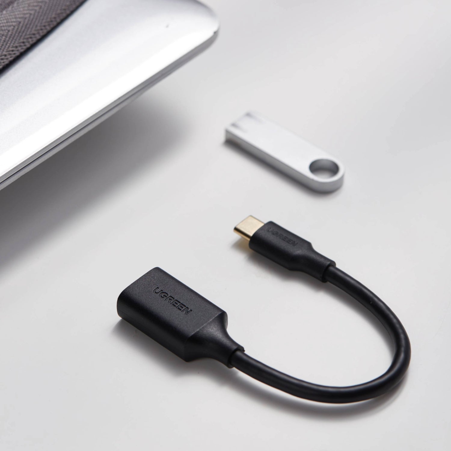 UGREEN Type-C to USB-A Adapter (Male to Female, 15cm)- Black - Stellar Technologies