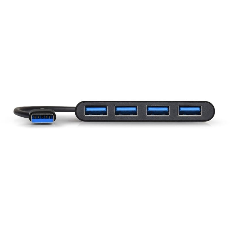 Port USB3.0 to 4 x USB3.0 5Gbps 4 Port Hub - Black - Stellar Technologies