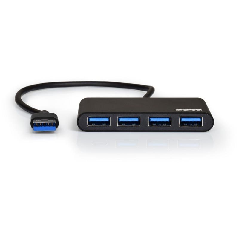 Port USB3.0 to 4 x USB3.0 5Gbps 4 Port Hub - Black - Stellar Technologies