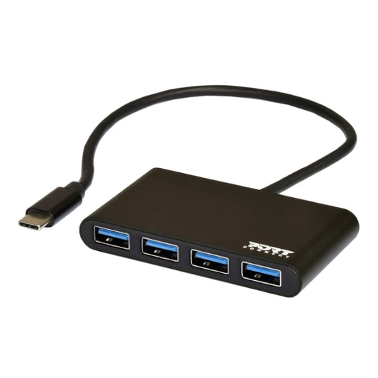Port USB Type-C to 4 x USB3.0 5Gbps 30cm 4 Port Hub - Black - Stellar Technologies