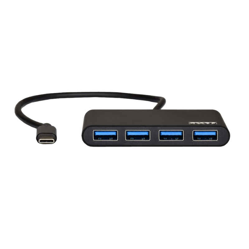Port USB Type-C to 4 x USB3.0 5Gbps 30cm 4 Port Hub - Black - Stellar Technologies