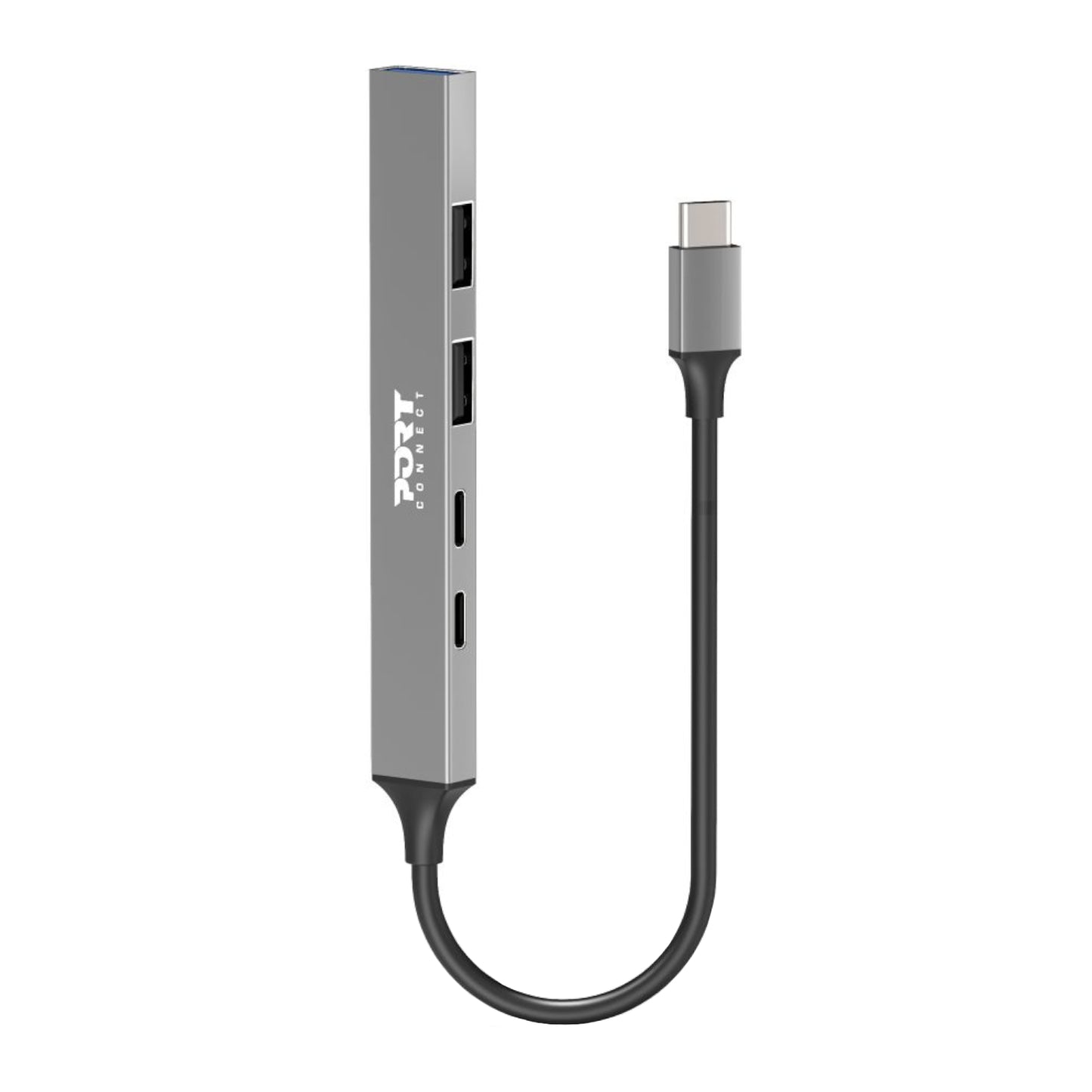 Port USB Type-C Hub 4 x USB + 1 x Charging Port - Stellar Technologies