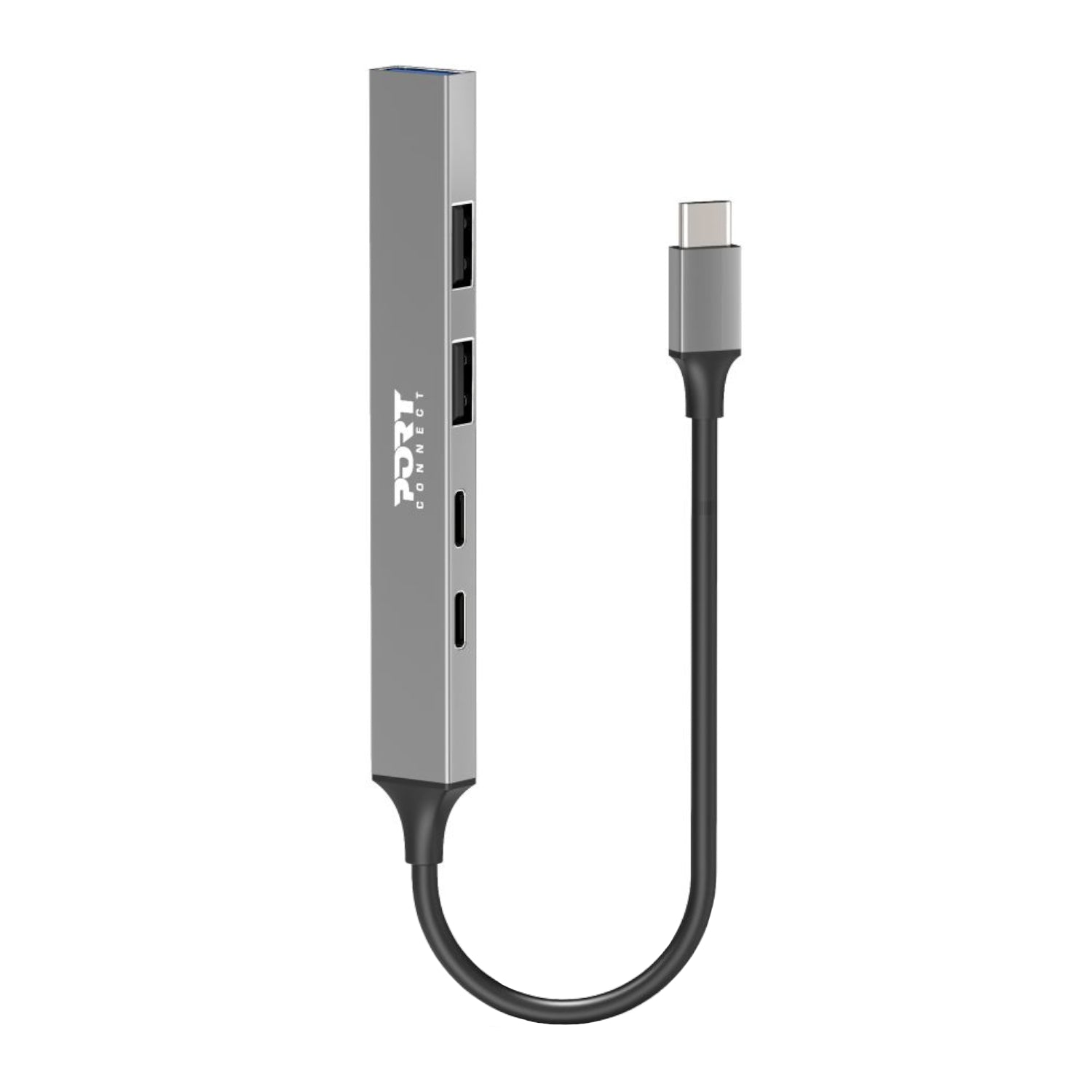 Port USB Type-C Hub 4 x USB + 1 x Charging Port - Stellar Technologies